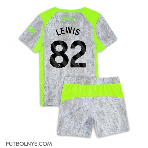 Camiseta Manchester City Rico Lewis #82 Tercera Equipación para niños 2025-26 manga corta (+ pantalones cortos)